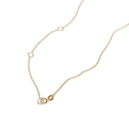 Diamond 0.07 CT Bar Necklace 14k Solid Gold