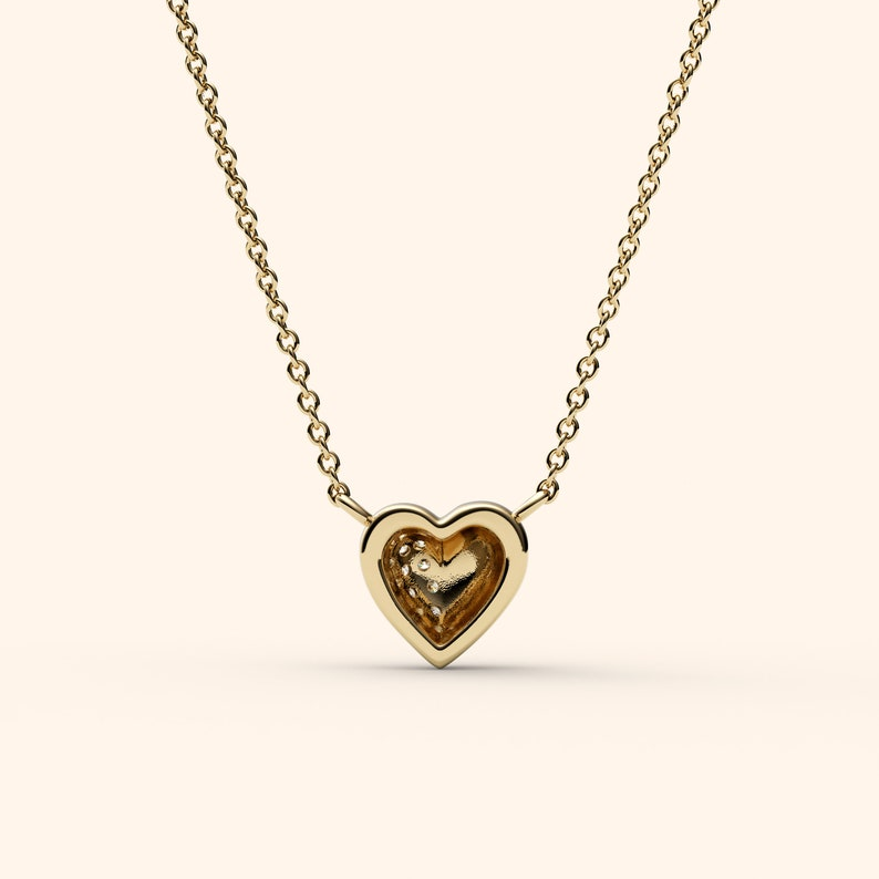 Pave Heart Delicate Small Layered Everyday Necklace