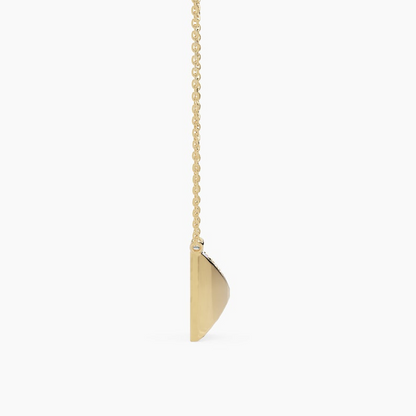 Pyramid Diamond Minimalist Geometric Pendant Necklace