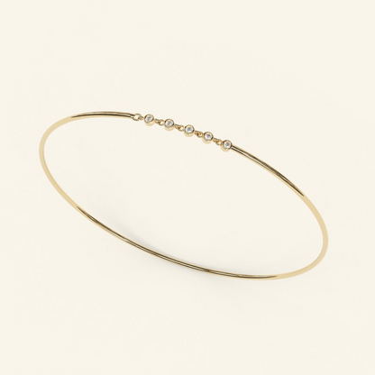 14k Gold Diamond Minimalist Tarnish Free Bracelet