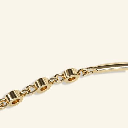 14k Solid Gold Diamond Minimalist Stackable Bracelet