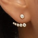 14k Diamond Single Half Pair Jacket Earring