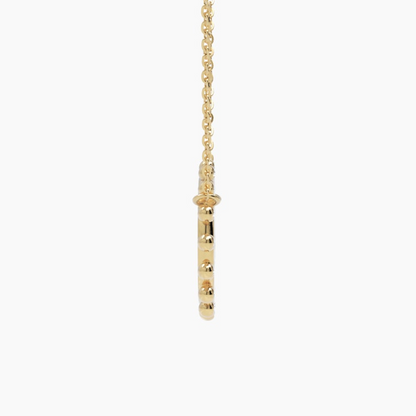 14K Personalized Diamond Solid Gold Initial Necklace