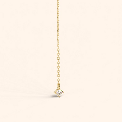 14k Gold Diamond Layering Lariat Long Necklace