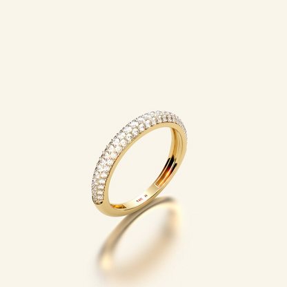 Diamond Chunky Wedding Band Delicate Ring