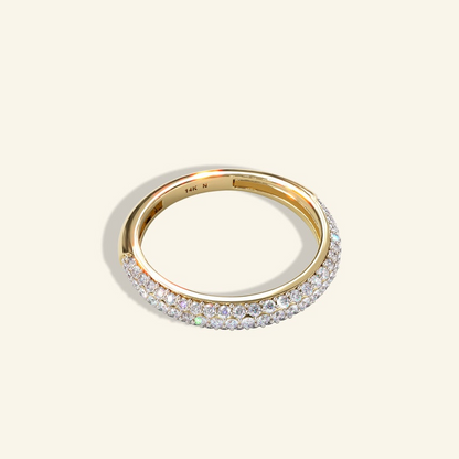 Diamond Chunky Wedding Band Delicate Ring