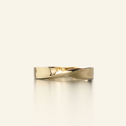 Mobius 14k Solid Gold Twisted Wedding Ring